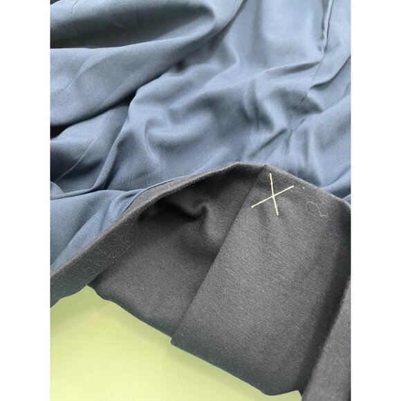 Talbots Blazer Jacket Size 10 Open Front Double Breasted Soft Navy Single Vent - Picture 5 of 6